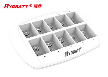 RYDBATT 10スロット6F22李イオン充電器/李イオンLEDスマートな9vリチウム イオン電池の充電器
